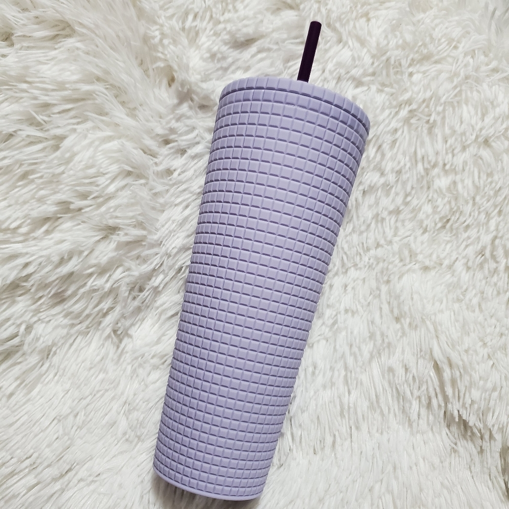 Starbucks 2021 Valentine's Lilac Grid Tumbler - Picture 2 of 6